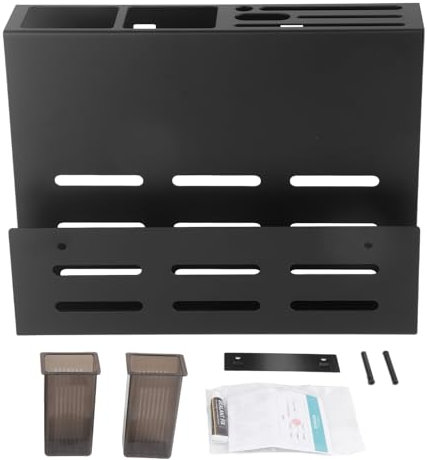 Bloc à Couteaux Universel, Grand Porte-couteau De Cuisine Noir, Organisateur De Couteaux Mural, Gain De Place, Présentoir De Rangement Pour Couteaux Pour la Cuisine