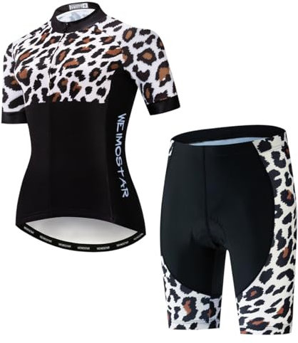 Hotlion Radtrikot Damen Set Kurzarm Fahrradbekleidung Frauen Sommer Fahrradkleidung Fahrradtrikot Rennrad Outfit CF2