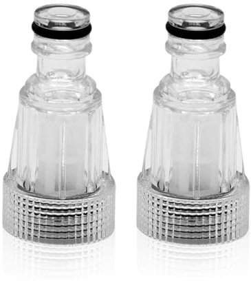 Confezione da 2 filtri per tubo da giardino, collegamento idropulitrice, connettore per tubo flessibile da 3/4 pollici, per lavaggio auto, irrigazione da giardino (bianco)