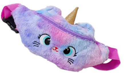 LIFKOME Einhorn Hüfttasche Kinder Aus Weichem Plüsch Bequeme Bauchtasche Mit Verstellbarem Schultergurt Für Mädchen Zum Kindertag Und Alltag