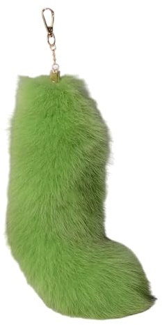 Vdaxvme Luxurious Faux Hair Foxes Tail Keychain Elegant Keychain with Foxes Tail Pendant Portable Keyrings Accessory for Key Bag Versatile Bag Charm
