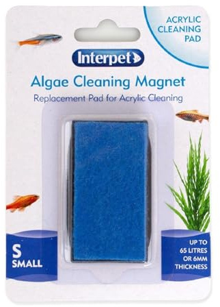 Interpet Aquarium Fish Tank Algae Cleaning Magnet, Designed For Easy Maintenance, Keeps Hands Dry and Fish Undisturbed, for Glass & Acrylic Aquariums, Size Medium