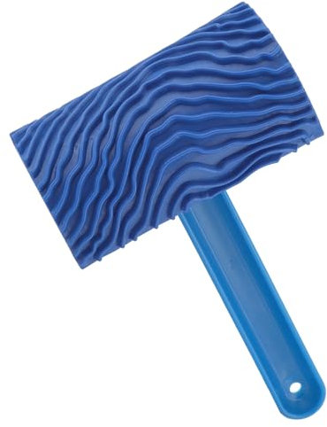 Wood Graining Painting Tool Fake Wood Grain Roller Painting Tool with Handle Rubber Wood Grain Effect Paint Roller DIY Wall Decoration Tool