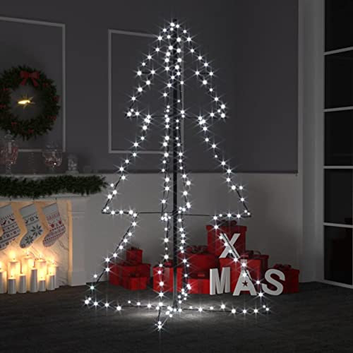 Festnight Led Weihnachtsbaum Aussen 150x98 cm 200 LEDs Beleuchtet Tannenbaum Outdoor Lichterbaum Weihnachtsdeko Außen Lichterpyramide Weihnachtsbaum Kegelform Metall Draußen