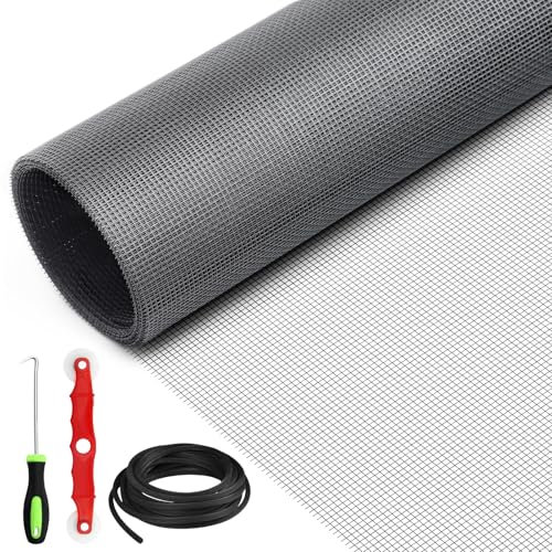 Tela Mosquitera 250x120 cm, Tela Mosquitera por Metros, Fibra de Vidrio, Ideal para Ventanas y Puertas, Eficaz contra Insectos.