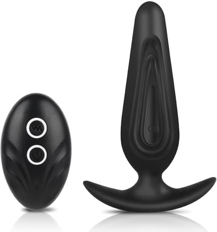 GKLWEJ Plug anale vibrante, vibratori femminili, vibratore da uomo, giocattolo del sesso anale con 12 modalità di vibrazione, piacere di coppia sessuale per uomini e donne collegati