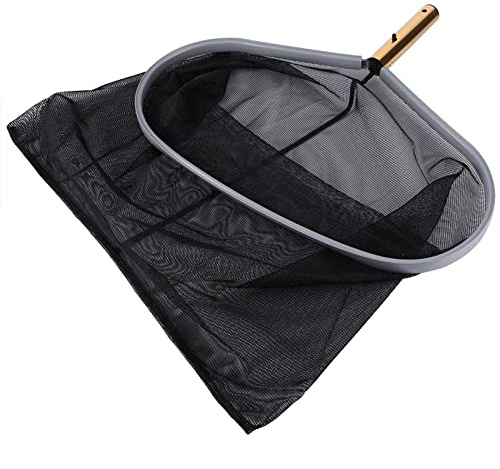RiToEasysports Skimmer de Red de Piscina, Herramienta de Limpieza de Rastrillo de Hoja de Malla de Marco Fuerte para Piscina