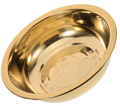 DIYEAH Ehe Waschbecken Küchenbecken Waschbecken für die Gesichtsreinigung kleines Waschbecken tragbares Waschbecken Waschwanne für Geschirr Gesicht waschbecken Rostfreier Stahl Golden