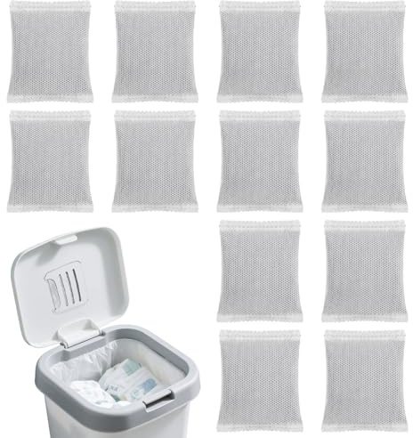 12 ricariche per filtro al carbone attivo Playtex, deodorante assorbente per odori al carbone attivo per sistemi di secchi per pannolini, bidoni della spazzatura, armadi e scarpiere