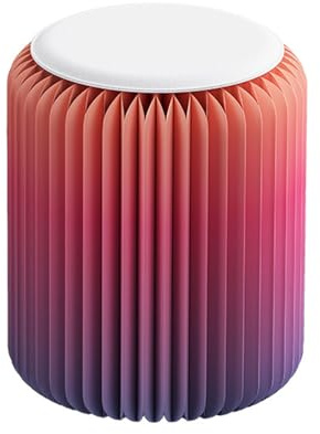 Sgabelli di Carta Pieghevoli, Sedia Pieghevole Portatile con Cuscino, Design di Carta Alla Moda, Semplicità Moderna per Soggiorno, Ufficio, Esposizione(Pink,Large)