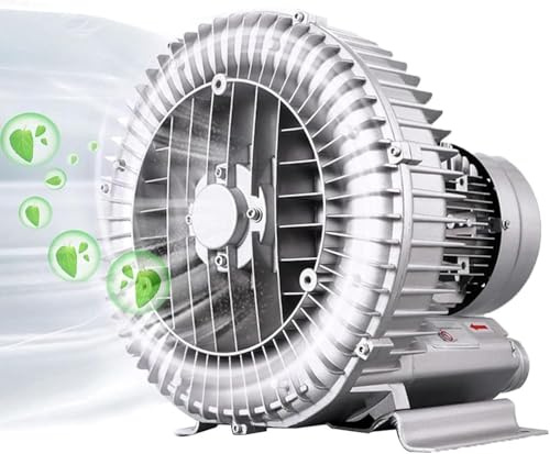 Soffiante a Vortice ad Alta Pressione e Soffiatore Rigenerativo,Ventilatore ad Anello Vorticoso Industriale Monofase per Aerazione,Soffiaggio e Aspirazione in Ambienti Industriali e Acquatici (250W)
