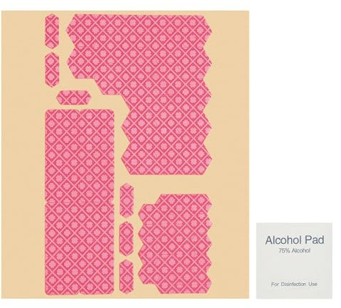 PATIKIL 1 Set Plum Blossom Pattern Phone Grip Tape, Universal Mouse Grip Strips Adhesive, Pre-Cut Strips Pre-Laminated Sweat Absorbing Adhesive Patches for Cellphone Laptop Mouse,Rose Red