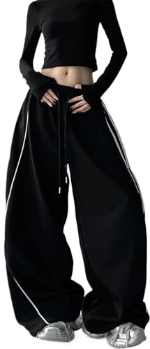 Skateboard Frog Pantaloni Y2K Baggy Streetwear Hip Hop Harajuku Donna Stile Americano Vintage Autunno Sportivi Larghi con Cordino