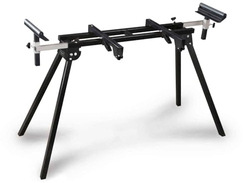 Scheppach Black Universal-Untergestell UUG1550-BE | Arbietshöhe 76,3 cm | Traglast 150 kg | Seitenverlängerung bis zu 194,5 cm | Auflagen höhenverstellbar bis 110mm