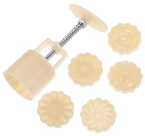 3D Hand-Press Mooncake Mold, ABS Cookie Cutter Tool for Baking | White Finish, Kitchen Use, DIY Hand-Pressure Shaping, Yakgwa Mould Option