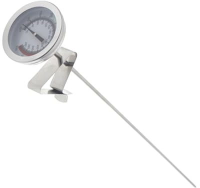 MOLUCKFU Termometro da Cucina in Acciaio Inossidabile Clip, Termometro per Olio da Cucina Domestico e Friggitrice, Strumento di Misurazione Temperatura per Barbecue e Uso Casalingo