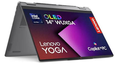 Lenovo Yoga 7 2in1 Aura Edition | Laptop | Intel Ultra 7 | 16GB | 1TB | CoPilot+PC | 14 WUXGA Display| OLED| Touch| Intel Core Ultra 7 355| 16GB RAM| 1TB SSD| Intel Grafik|QWERTZ|Windows 11|Grau