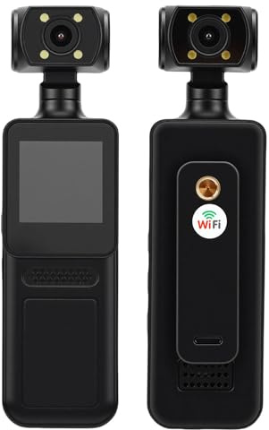 Annadue Action Camera, Videocamera Portatile WiFi 4K, Fotocamera Subacquea Anti-vibrazione con Schermo LCD HD da 1,31 Pollici, Videoregistratore con Morsetto Posteriore