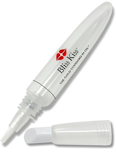 Bliss Kiss Refillable Cuticle Oil Pen with Cuticle Pusher for Nails | Empty 8 ml Nail Oil Pen with soft brush applicator | No Leaks 1-Pack