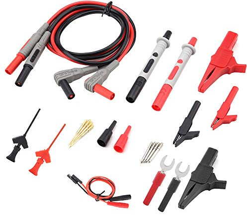 Câble multimètre P1300D, Kits de cordons de test empilables ABS automobile à pointe d'aiguille Superfine, pour cordons de test multimètre numérique