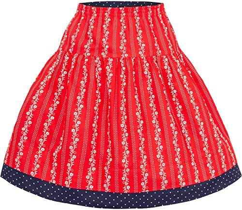 Isar-Trachten Mädchen Wenderock Lisa 60806 - Blau Rot Gr. 146