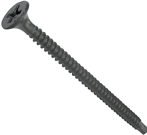 AERZETIX - C48413 - Satz von 100 Selbstbohrende schrauben schnellbauschrauben für gipskartonplatten Ø3.5x55mm - senkkopf trompetenkopf - kreuzschlitz - DIN 18182 - aus geschwärztem stahl