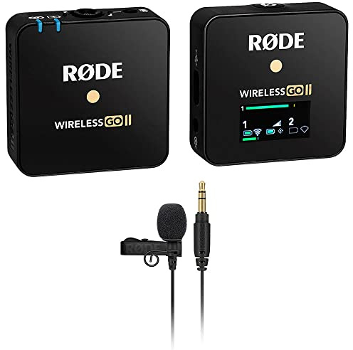 Rode Wireless GO II Single Compact Digital Microphone System/Recorder Bundle With Omnidirectional Lavalier Microphone for GO Systems