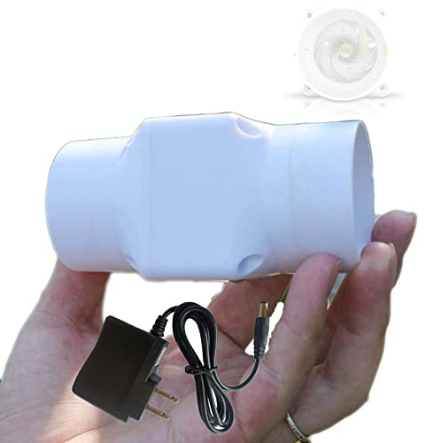 BiiKoon Small Duct Fan 2 Inch Inline Extractor Fan 6W 12V Air Circulation Diffuser Exhaust Blower Ventilation Cooling Vent Fans for Grow Tent Ceiling Basement (NO Adjustable Speed)