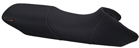 Moto Discovery Funda de Asiento Compatible con Honda XLV650 Transalp 2000-2007 Color Negro con Costuras Gris Claro (B)
