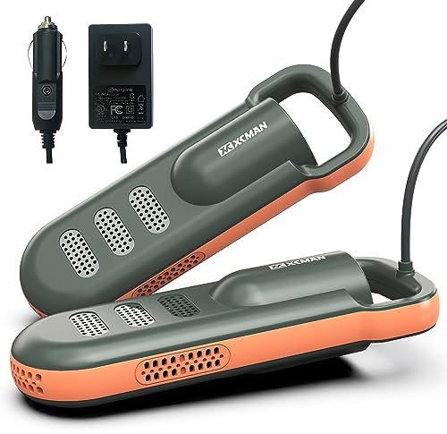 XCMAN Asciugabiancheria portatile e asciuga scarponi per scarponi da sci, scarponi da lavoro, stivali da pioggia, scarpe da tennis, con ventola integrata e riscaldatoreultra silenzioso | Adattatore