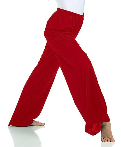 Danzcue Child Pull-on Unisex Dance Pants, Scarlet, S-M