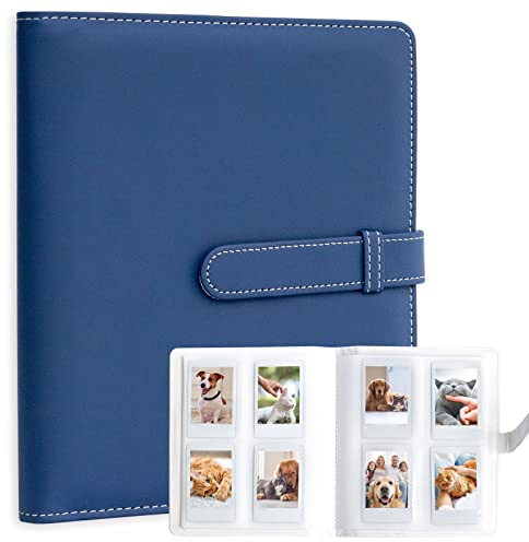Álbum de Fotos con 256 Bolsillos para Fujifilm Instax Mini LiPlay 11 12 9 8+ 8 7S Cámara instantánea, Portafotocartas para Impresora de cámara instantánea Polaroid (Azul Oscuro)