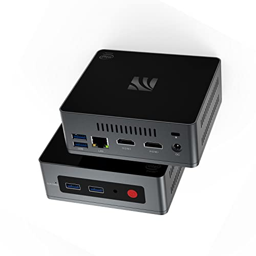 Techigher Mini PC Mini Desktop Computer Windows 10 8GB RAM 128G SSD Celeron J4125 (fino a 2.7GHz) Processore Supporta 4K HD Dual HDMI Dual WiFi (2.4G + 5.8G) Ethernet 1000M USB 3.0X4 BT4.0
