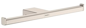 Hansgrohe AddStoris Moderner Toilettenpapierhalter aus gebürstetem Nickel, 41748820