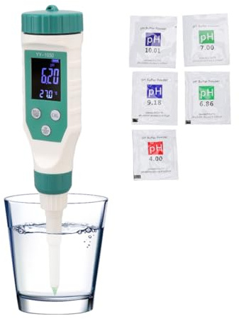 Digitales PH Messgerät für Lebensmittel, Intelligente Handy APP Steuerung, Eine Vielzahl von Funktionen, PH Sonde für Sauren Teig und Brotteig, Wasserdichter PH Tester für Feste