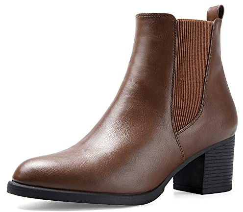 COASIS Women's Chelsea Ankle Boots Chunky Block Heel Slip On Fall Booties