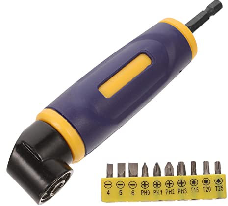 UPKOCH 90-grad-winkeladapter Bohrerverlängerungswerkzeug Bitbieger Aus Vanadiumstahl Abgewinkelter Schraubendreher Steckschlüssel