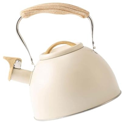 OUYUE Bouilloire Sifflante Bouilloire À Thé Sifflante 3L, Théière en Acier Inoxydable, Bouilloire Chauffe-Eau avec Poignée Anti-Chaleur Théières pour Cuisinière Bouilloire à Flûte