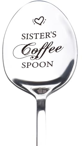 Sister Coffee Spoon Gift for Sister Christmas Birthday Gifts for Sis Coffee Lover Gifts for Unbiological Sister Gift for Sister Birthday Presents for Little Big Sister Present Spoons