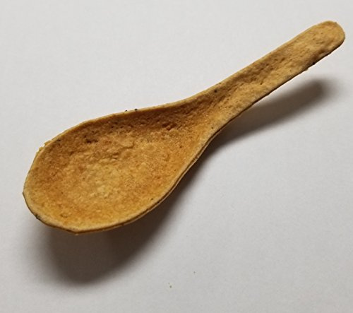 Flavorfulz, Edible Spoon, Parmesan Black Pepper, 144 Count, Gourmet Edible Spoons for Appetizers and Desserts