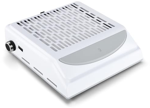 Staubabsaugung Für Nägel,100W Nagel Staubabsaugung Mit Filter,Mit Wiederverwendbarer Filter,Professionelle Haushalt Und Staubabsaugung Nagelstudio Für Nagelstudio, Salon, Nageldesign (Weiß 1)