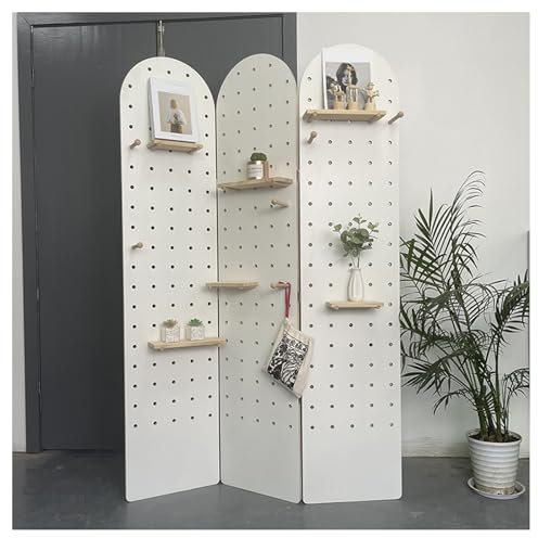 Genérico Estante de Almacenamiento de Pared de Tablero Perforado, Panel Divisor de ambientes de Tablero Perforado, biombos de privacidad de Tablero Perforado en Forma de W, Pared divisoria Plegable c