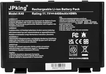 JPking A32-F52 A32-F82 Batterie pour für ASUS K70A K70IC K70 K70I K70IJ K70IO K50AB K50AE K50AF K50ID K50IE K50IL K50IP K51AC K50 K50C K50I K50IJ K50IN K40 K40IJ K40IN X70 X5DC X5DIJ X5DIN L0690L6