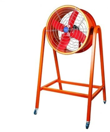 Xilin-872 Metal Floor Fan- Floor-to-ceiling Industrial Electric Fan Oscillating Head Large Air Volume Post Mobile Fan Commercial Factory Warehouse Stalls Industrial Standing Fan(16 inch)