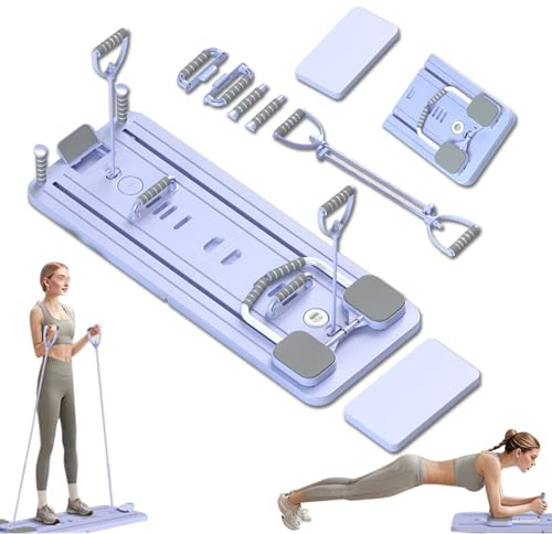 Gimnasio en Casa Inteligente: Tabla de Pilates Plegable Todo-Cuerpo - Esculpe Abdominales, Brazos y Piernas con Temporizador de Precisión y Sistema de Rebote Pro