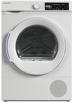 Daewoo TD-BR7GP0WE0-DE Wäschetrockner, 7kg, E, 15 Trockenprogramme inkl. 20-Minuten-Schnelltrockenprogramm, Weiß