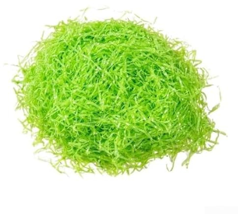 Bastgras-Papierschnipsel, 200 g, Osterkorbfüller für Heimdekoration, Party- und Bastelprojekte, grün