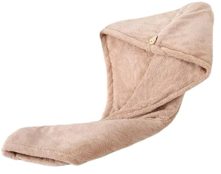 bayicie mikrofiber hårtorkningshandduk, ultraabsorberande hår handduk wrap med knapp, snabbtorkande huvudhandduk turban för kvinnor