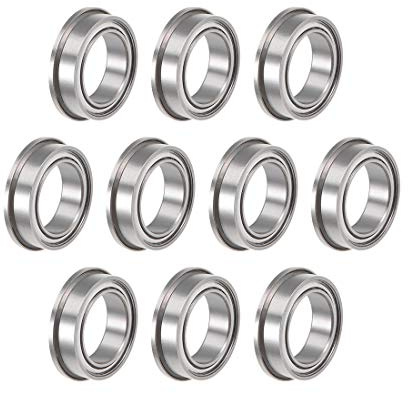 Sourcing Map F6700ZZ Flanschkugellager 10 x 15 x 4 mm, geschirmtes Chromstahl-Kugellager 10 Stück