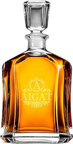 Decanter Per Whisky Personalizzato, Personalizzato Inciso Con Nome E Anno, Dimensione 700ml